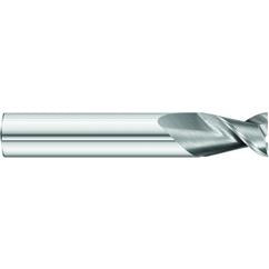1/2 x 1/2 x 1-1/4 x 3 OAL Square 2 Flute Carbide End Mill for Aluminum - Weldon Shank- Uncoated - Americas Industrial Supply
