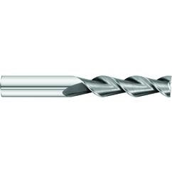 3/4 x 3/4 x 2-1/2 x 5 OAL Square 2 Flute Carbide End Mill for Aluminum - Round Shank- Uncoated - Americas Industrial Supply