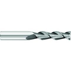 1/2 x 1/2 x 2-1/2 x 5 OAL Square 2 Flute Carbide End Mill for Aluminum - Round Shank- Uncoated - Americas Industrial Supply