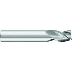 3/16 x 3/16 x 5/8 x 2 OAL Square 3 Flute Carbide End Mill for Aluminum - Round Shank- Uncoated - Americas Industrial Supply