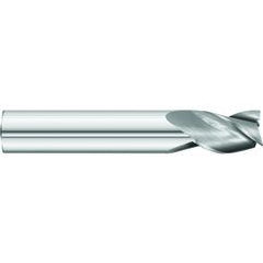 3/16 x 3/16 x 5/8 x 2 OAL Square 3 Flute Carbide End Mill for Aluminum - Round Shank- Uncoated - Americas Industrial Supply