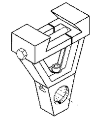 Right Angle Arbor Support for Vertical Milling Machine - Model #HR-OUT-BR-50 - Americas Industrial Supply