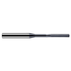 Miniature Reamers - 0.0781″ (5/64″) Reamer Diameter × 0.5620″ (9/16″) Margin Length Carbide Reamer, 4 Flutes, AlTiN Coated - Exact Industrial Supply