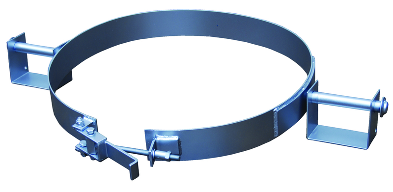 Galvanized Tilting Drum Ring - 30 Gallon - 1200 lbs Lifting Capacity - Americas Industrial Supply