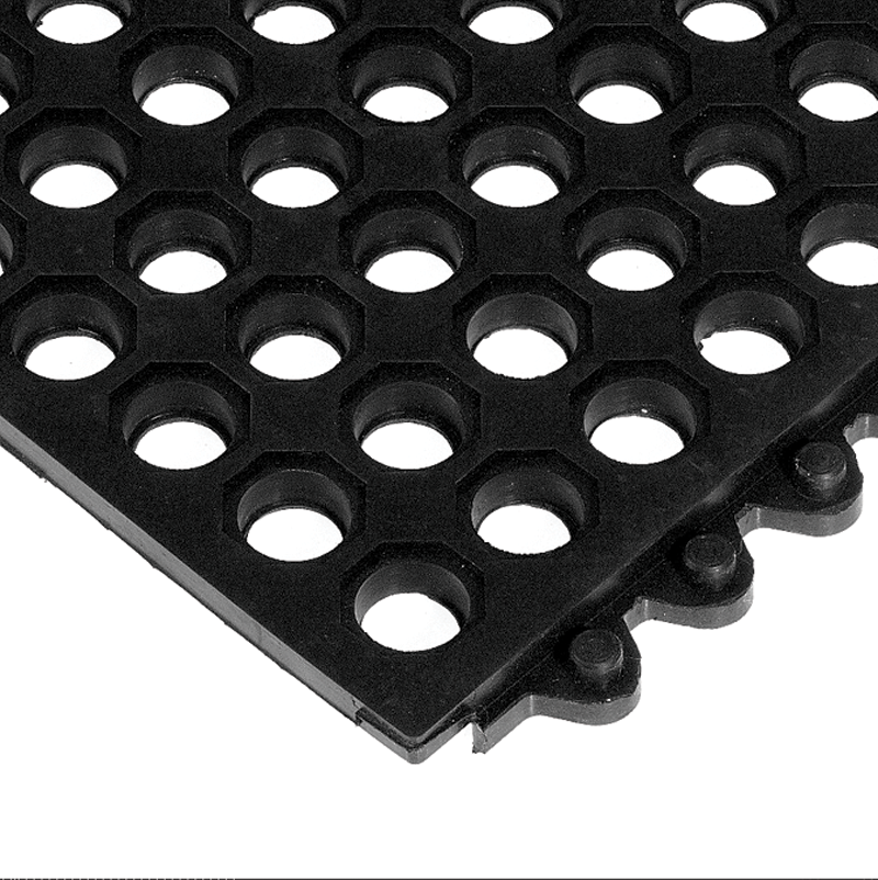 24 / Seven Floor Mat - 3' x 3' x 5/8" ThickÂ (Black Drainage All Purpose) - Americas Industrial Supply