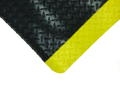 3' x 75' x 9/16" Thick Diamond Comfort Mat - Yellow/Black - Americas Industrial Supply