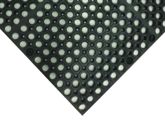 3' x 20' x 7/8" Thick Wet / Dry Mat - Black - Americas Industrial Supply