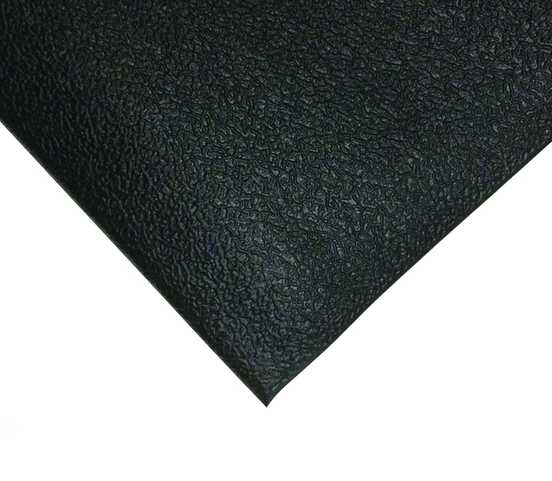 2' x 60' x 3/8" Thick Soft Comfort Mat - Black Pebble Emboss - Americas Industrial Supply