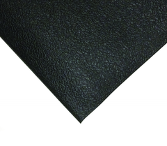 4' x 60' x 3/8" Thick Soft Comfort Mat - Black Pebble Emboss - Americas Industrial Supply