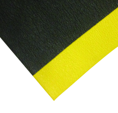 4' x 60' x 3/8" Safety Soft Comfot Mat - Yellow/Black - Americas Industrial Supply