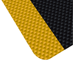 3' x 60' x 11/16" Thick Traction Anti Fatigue Mat - Yellow/Black - Americas Industrial Supply