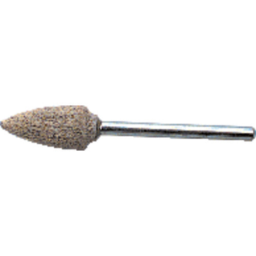 1/8″ × 1 1/2″ Shank-3/8″ × 3/4″ - B52 - Cotton Reinforced Aluminum Oxide Mounted Point - Americas Industrial Supply