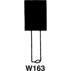 1/8″ × 3/8″ - W145 - Fine Resin Bonded Rubber Mounted Wheel - Americas Industrial Supply