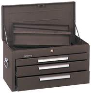 263 3-Drawer Mechanic's Chest - Model No.263B Brown 14.75H x 12-1/8D x 26.13''W - Americas Industrial Supply