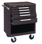 5-Drawer Roller Cabinet w/ball bearing Dwr slides - 35'' x 18'' x 27'' Brown - Americas Industrial Supply