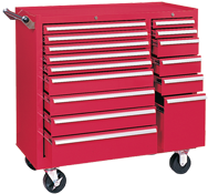 315X 15-Drawer Maintenance Cart - 35'' x 18'' x 39.38'' Red - Americas Industrial Supply