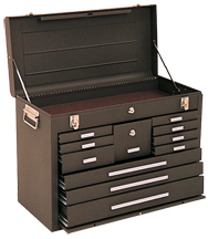 Journeyman 11-Drawer Chest - Model No.3611B Brown 18-7/8H x 12-1/8D x 26.75''W - Americas Industrial Supply