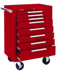 8-Drawer Roller Cabinet w/ball bearing Dwr slides - 39'' x 18'' x 27'' Red - Americas Industrial Supply