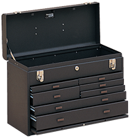7-Drawer Apprentice Machinists' Chest - Model No.520B Brown 13.63H x 8.5D x 20.13''W - Americas Industrial Supply