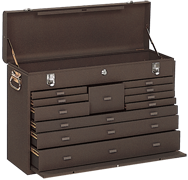 11-Drawer Journeyman Chest - Model No.52611B Brown 18H x 8.5D x 26.75''W - Americas Industrial Supply