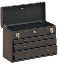 3-Drawer Apprentice Machinists' Chest - Model No.620 Brown 13.63H x 8.5D x 20.13''W - Americas Industrial Supply