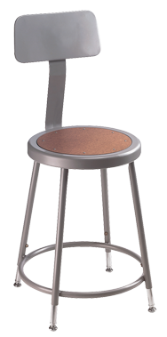 25" - 33" Adjustable Stool With Backrest - Americas Industrial Supply