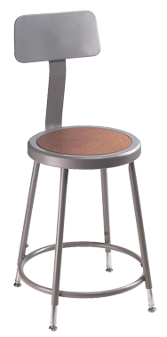 19" - 27" Adjustable Stool With Backrest - Americas Industrial Supply