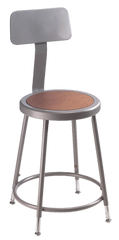 25" - 33" Adjustable Stool With Backrest - Americas Industrial Supply