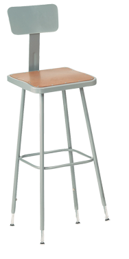 25" - 33" Adjustable Stool With Backrest - Americas Industrial Supply