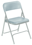 Plastic Folding Chair - Plastic Seat/Back Steel Frame - Grey - Americas Industrial Supply