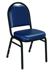 Dome Stack Chair - 7/8" Square-Tube 18-Gauge Steel Frame, 5/8" Underseat H-braces - Americas Industrial Supply