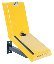Yellow Wall Mount Data Control Workstand - Americas Industrial Supply