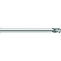 3/8 x 3/8 x 3/8 x 4 OAL .094 C/R 4 Flute Necked Carbide End Mill - Round Shank-TiAlN Coated - Americas Industrial Supply