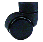 Black Dual Wheel Nylon Casters (set of 5) w/soft polyurethane treads - Americas Industrial Supply