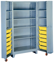 38 x 28 x 76'' (12 Bins Included) - Bin Storage Cabinet - Americas Industrial Supply
