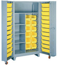 38 x 28 x 76'' (36 Bins Included) - Bin Storage Cabinet - Americas Industrial Supply