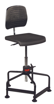 17" - 35" - Industrial Pneumatic Chair w/Back Depth / Back Height Adjustment - Americas Industrial Supply