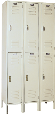 12 x 12 x 72'' (6 Openings) - 3 Wide Double Tier Locker - Americas Industrial Supply