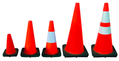 28" Orange Safety Cone with Reflective Bar - Americas Industrial Supply