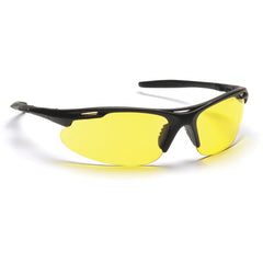 Safety Glasses - Amber Lens, Black Frame, Avante Style - Americas Industrial Supply