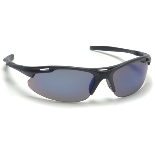 Safety Glasses - Blue Mirror Lens, Black Frame, Avante - Americas Industrial Supply