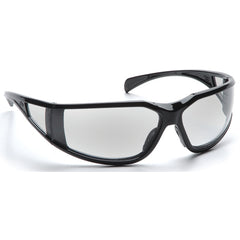 Safety Glasses - Curved Lens, Black Frame, Clear Fog Free - Americas Industrial Supply