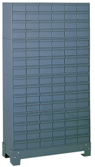 62-1/2 x 12-1/4 x 34-1/8'' (96 Compartments) - Steel Modular Parts Cabinet - Americas Industrial Supply