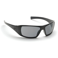 Safety Glasses - Black Frame, Gray Lens - Americas Industrial Supply