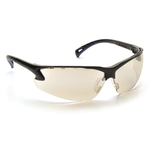 Safety Glasses - Black Frame, Indoor/Outdoor Lens - Americas Industrial Supply