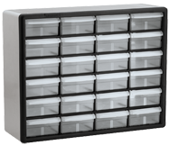15-13/16 x 6-3/8 x 20'' (24 Compartments) - Plastic Modular Parts Cabinet - Americas Industrial Supply