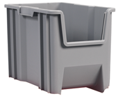 16-1/2 x 17-1/2 x 12-1/2'' - Gray Stak-N-Store Bin - Americas Industrial Supply