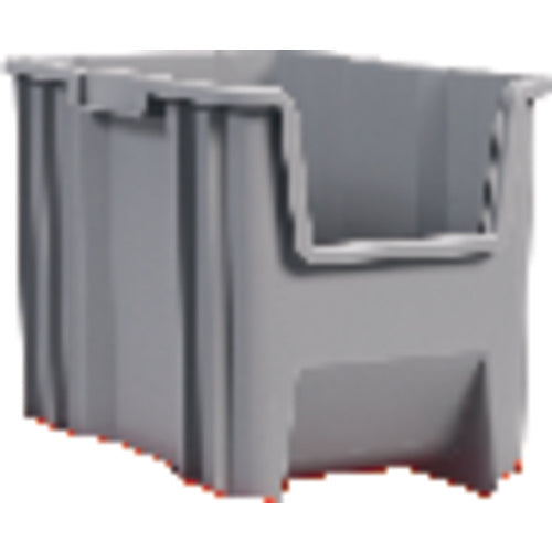 10″ × 17 1/2″ × 10 1/2″ - Gray Stak-N-Store Bin - Americas Industrial Supply