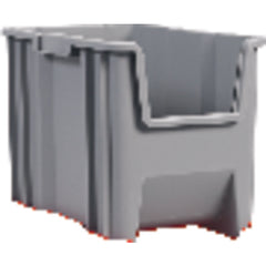 10″ × 17 1/2″ × 10 1/2″ - Gray Stak-N-Store Bin - Americas Industrial Supply