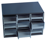 11 x 11 x 17'' (9 Compartments) - Steel Modular Parts Cabinet - Americas Industrial Supply